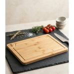 Skygo Bambu Tezgah Üstü Kesim Tahtası Büyük Boy 40*20 cm - Doğal Bambu Rengi
