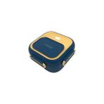 Skygo Bento 500ML Lunchbox Tek Katlı Çelik Sefer Tası Yemek Kutusu (Lacivert-Sarı) - Kestane Akaju - Option-1
