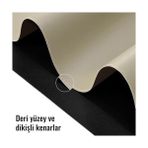 Skygo Çift Renk Dikişli Pu Deri Masa Matı 80X40 cm Mousepad, Su Geçirmez Masa Sümeni, Çift Taraflı Kullanım, Dizüstü Bilgisayar/ofis/ev Için, Kaymaz Taban (Bej ve Kahverengi) - -- - Option-1