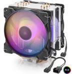 Skygo Cpu Işlemci Kule Tipi Soğutucu Çift Fanlı 6 Bakır Borulu Rgb - Siyah ND2602