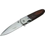 Skygo CRKT CR-0083 16.5 cm Koyu Ahşap Sap Otomatik Kılıflı Kutulu Kamp Çakı