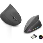 Skygo Ergonomik Dikey Gaming Mouse Dual Mode 1600 Dpi Sessiz Rgb - Siyah ND1211