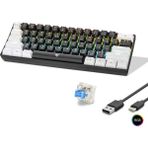 Skygo Gaming Mekanik Rgb Klavye Blue Switch - Siyah Beyaz MF1701BW - Renkli