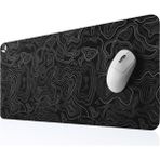 Skygo - Gaming Oyuncu Gamer Mouse Pad, Kaymaz Taban Büyük Boy Large Ofis Tipi Mouse Ped, Fare Altlığı, Düz Masa Koruyucu Klavye Altı Mousepad 70X30 cm (Topografi Siyah) - Option-1 - 001-Renkli