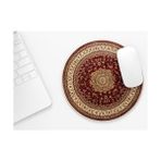 Skygo Halı Motif 1 - Yuvarlak Mouse Pad - Option-1 - 0002 - Beyaz