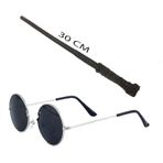 Skygo Harry Potter Asası 30 Cm Ve Siyah Metal Çerçeveli Harry Potter Gözlüğü Seti SKY70663697