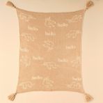 Skygo Hayvan BASKILI%100 Akrilik Battaniye, Bej, 100X120 cm - 0 Siyah - --