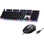 Skygo Kablolu Oyuncu Klavye Mouse Set LED Q Siyah H837Q