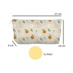 Skygo Kanvas Bez Kalemlik, Kalem Kutusu, Cüzdan, Körüklü, Iç Astarlı, 21X10X6CM (Portakal) - 00001-Siyah - Option-1