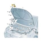 Skygo Kaput Kilit Üst Emniyet Açma Mandalı 6R0823186C Vw Polo ile Uyumlu 2010-2014 - Option-1 - Ahşap