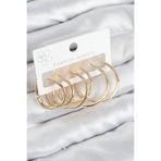 Skygo Pirinç Halka Model Gold Renk Kadın Set Küpe - Tj-Bkp11045