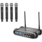 Skygo Profesyonel Kablosuz Vhf Mikrofon 4’lü Set - Siyah HDX2792 - Seçenek Mevcut Değil - Renkli