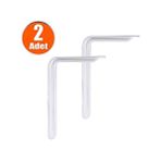 Skygo Raf Altı Ayak Raf Tutucu L Demir 23 x 29 cm Beyaz Montaj Aparatı (2 Adet) - Option-1