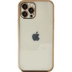 Skygo Revify Apple Iphone 12 Pro Kılıf Razer Lensli Silikon - Gold