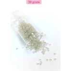Skygo Revify Dökme Cam Kum Boncuk (8/0) 3 mm - 20 Gram - Şeffaf Beyaz - BNC156