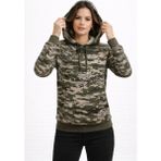 Skygo Revify Kamuflaj Desenli 2 Iplik 4 Mevsim Kapüşonlu Kanguru Cepli Hoodie Sweatshirt - Kamuflaj