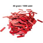 Skygo Revify Kırmızı 15 x 5 mm Dantel Oya Yazma Halhal Abiye Lazer Kesim Pul 1000 Adet / 40 Gram