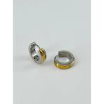 Skygo Revify Rodyum ve Gold Çelik Erkek Küpe Çap (9 Mm) Kalınlık (4 Mm) - EKP0001