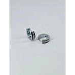 Skygo Revify Rodyum ve Siyah Çelik Erkek Küpe Çap (9 Mm) Kalınlık (4 Mm) - EKP0006