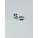 Skygo Revify Rodyum ve Siyah Çelik Erkek Küpe Çap (9 Mm) Kalınlık (4 Mm) - EKP0007