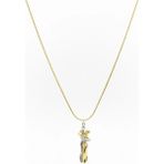 Skygo Revify Rodyum/gold Kaplama Zincir Çelik - Uç Pirinç Çelik Kolye Zincir 40+5 cm - Uç Uzunluk 3 cm - K