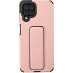Skygo Revify Samsung Galaxy A22 Kılıf Mega Standlı Silikon - Pudra