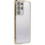 Skygo Revify Samsung Galaxy S21 Ultra Kılıf Razer Lensli Silikon - Gold