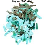 Skygo Revify Yeşil 15 x 5 mm Dantel Oya Yazma Halhal Abiye Lazer Kesim Pul 200 Adet / 8 Gram