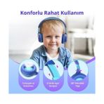 Skygo S1 Kablolu Kulaküstü Çocuk Kulaklık - Ayarlanabilir Kafa Bandı - Okul/seyahat/erkek/kız Çocuklar/bilgisayar/tablet Için Taşınabilir - Mavi (Türkiye Garantili) - -- - Option-1