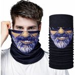 Skygo Sakallı Yüz Desenli Baf Buff – Çok Amaçlı Boyunluk & Maske 1 No