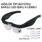 Skygo Şarjlı Gözlük Büyüteç 4 Farklı Lens 11537DC - Çok Renkli - Standart - Düz