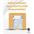 Skygo Taşınabilir 3'ü 1 Arada Mini Fan | Nemlendirici + Soğutucu + Gece Lambası