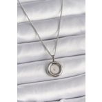 Skygo TJ-BKO9571 316L Çelik Gümüş Renk Zincir Gümüş Renk Altın Model Kadın Kolye