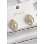 Skygo TJ-BKP9862 Pirinç Gold Renk Zirkon Taş İşlemeli Damla Model Kadın Küpe