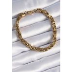 Skygo TJ-EB3693 316L Çelik Gold Renk Kral Zincir Model Erkek Bileklik