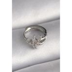 Skygo TJ-PR1319 316L Çelik Gümüş Renk Zirkon Taşlı Deniz Yıldızı Model Tragus Piercing