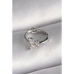 Skygo TJ-PR1321 316L Çelik Gümüş Renk Zirkon Taşlı Kelebek Model Tragus Piercing