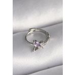 Skygo TJ-PR1329 316L Çelik Gümüş Renk Zirkon Taşlı Kelebek Model Tragus Piercing