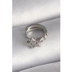 Skygo TJ-PR1333 316L Çelik Gümüş Renk Zirkon Taşlı Yıldız Model Tragus Piercing