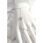 Skygo TJ-SN552 316L Çelik Gümüş Renk Pembe Zirkon Taşlı Kalp Şahmeran