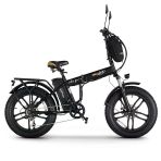 Skyjet Nitro Pro Çanta Ve Aynalı Elektrikli Bisiklet Siyah