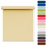 Skylight çatı penceresi, 70 x 135 cm karartma stor perde, krem rengi, delmeden ev ofis için