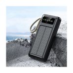 Skynex Acl 20000 Mah Powerbank Göstergeli Powerbank Solar Fenerli Güneş Enerjili Type C - Lightning - Micro USB - USB Kablolu Powerbank Taşınabilir Şarj Aleti Hızlı Şarj Aleti Powerbank Pw-60 - Siyah