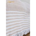 Skyrose Natural Pamuklu Koltuk Örtüsü 170 x 210 Koltuk Şalı - 170 x 210 cm - Krem