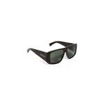 SL832 002 57 Unisex Geometrik Kırçıllı Kahverengi Kemik Güneş Gözlüğü