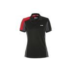 Slam A908005S00 Siyah Gri Kırmızı Polo Yaka Regular Fit Kadın T-Shirt