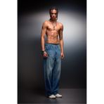 Slatra Erkek Vintage Mavi Baggy Denim Pantolon