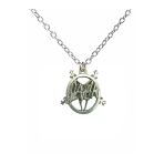 Slayer Pentagram Figürlü Metal Kolye – 60 Cm Zincirli Heavy Metal Takı