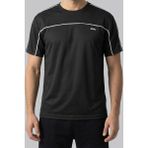 Slazenger 3615 Erkek Bisiklet Yaka Şerit Detaylı Tişört Regular Fit - Siyah