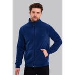 Slazenger 5015 Erkek Indigo Polar Hırka - İndigo - Mavi